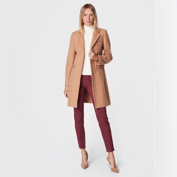 GUESS Women's Maya Faux Suede Leggings pants size L Bordeaux - Picture 1 of 15